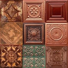 many different types of tin tiles are shown