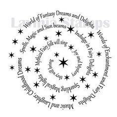 a circular design with words written in different languages and stars on the bottom, all around it