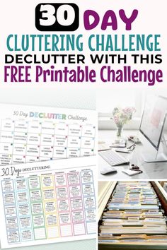 the 30 day clutter challenge with free printables