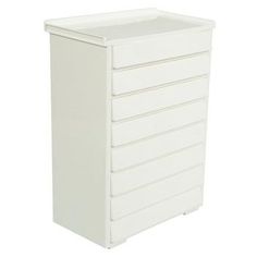 a white chest with five drawers