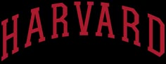 the harvard logo is shown in red and white