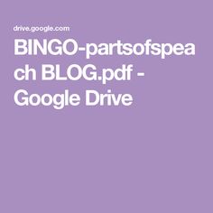 the words bingo - partsofpea ch blog, google drive are shown in white