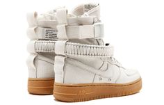 NikeLab Womens WMNS SF AF1 Light Bone 857872-004 High Top Air Force, Nike Sf Air Force 1, Nike Sf, Air Force 1 High, Military Boots, Stadium Goods, Latest Sneakers, Puma Platform Sneakers, Adidas Tubular Defiant