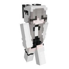 an image of a pixellated character in white and black clothes with his hands on his hips