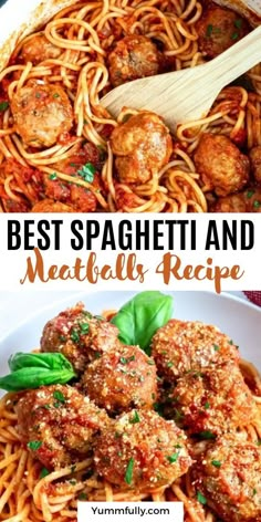 the best spaghetti and meatballs recipe is made in one pan