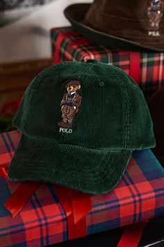 Give the gift of our iconic Polo Bear with Ralph Lauren gifts and accessories, like our Polo Bear Corduroy Ball Cap, to accent this seasons #PoloRLStyle looks. Ralph Lauren Cap, Guys Clothing Styles, Hat Ideas, England Fashion, 자수 디자인, Cool Outfits For Men, Stylish Mens Outfits