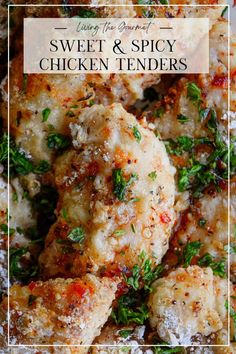 sweet and spicy chicken tenders with parmesan cheese