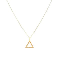 Stainless Steel Triangle Pendant Necklaces Trendzio Gold Symbols Of Strength, Delta Sigma Theta, Triangle Pendant, Stainless Steel Pendant, Pendant Gold, Triangle Shape, Box Chain, Everyday Style, Gold Pendant