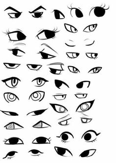 an image of various eyes and eyebrows