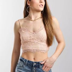 Bkessentials Lace Flora Bralette / Cami Size Medium Details Lined V-Neck Stretch Brami Smocked Back Adjustable Straps Bust Measures Approx. 27" On Size Small Pink Two-Tone Lace Detailing Model Info: Height: 5'5" | Bust: 34" | Waist: 24" | Hip: 35" | Wearing Size: Small Fabric & Care Lace/Trim: 100% Nylon. Lining: 100% Polyester. Contrast: 100% Rayon. Hand Wash Cold. Do Not Bleach. Lay Flat To Dry. Cool Iron If Needed. Imported Condition: Brand New With Tags. Halter Bralette, Neck Stretches, Feminine Design, Red And Grey, Lace Bralette, Girls Night Out, Pink Fashion, Lace Detail, Women's Intimates