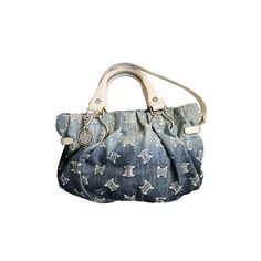 Celine Macadam Denim Handbag Blue Height 250mm Width 340mm Depth 100mm Blue Gradation, Celine Luggage Micro, Denim Handbag, Celine Shoulder Bag, Turquoise Lace, Brown Leather Satchel, Denim Handbags, Celine Handbags, Paris Blues