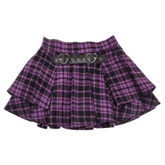 The price is for a skirt only, others are not included. Material:CottonPattern:Plaid PatternSkirt Details:Hidden Zip at Back / Tiered SkirtSkirt Length:Short SkirtSkirt/Shorts/Pants Waistline:High Waist Garment Size Size S M L Full Length 36 38 40 Waist 66 70 74 Skirt With Fishnets, Scene Skirt, Monster High Inspired Outfits, Monster High Halloween Costumes, Purple Plaid Skirt, Purple Plaid Pattern, Monster High Halloween, Plus Size Goth Fashion, Scene Clothes