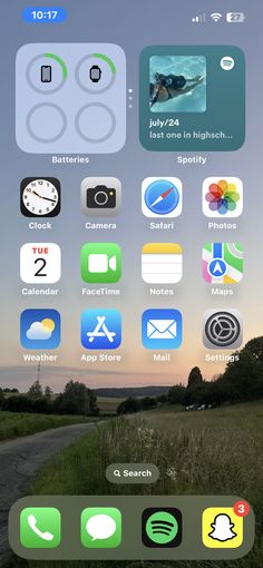 an iphone screen with various icons and buttons on the phone's home screen,