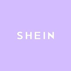 the word shein written in white on a purple background