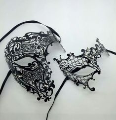 Masquerade Couple, Masquerade Party Outfit, Skull Costume, Horror Black, Black Masquerade Mask, Masquerade Prom