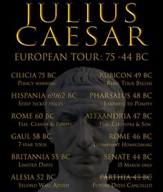 the poster for the upcoming european tour, featuring an image of a man's head