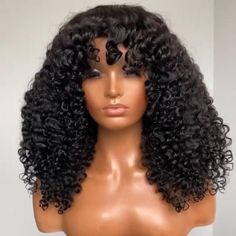 Product FeaturedShipping: Free Shipping worldwide by DHL Delivery time: USA (3-5 daysPaymentCredit Card  PayPal Handling timeShip within 48 hours after payment ReturnsFast refund, buyer protection Model wear 12Material 100Human Hair Density 180Lace No Lace Wig cap Medium size(22.5 inchesFeature Throw ongo wigeasy to maintainFluffy curly wig Texture Pixie curl Weight 250gHair color Natural black Inch 1216Last for At least 1 year Can be dyeYes Wig comb 4 combs inside Strap Adjustable strap Gluele Bang Wigs, Curl Wig, Hair Burgundy, Aaliyah Style, Lace Fronts, Affordable Wigs, Gorgeous Hairstyles, Indian Remy Hair, School Vibes