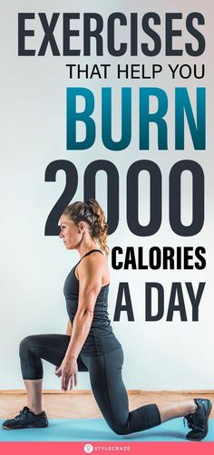 a woman doing exercises with the words burn 200 calories a day