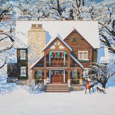 Home The Sims 4, Snowy Christmas, Winter Home, Christmas House, Winter House, The Sims 4, The Sims, Chestnut, A Family