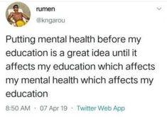 Health Memes, Mental Health Education, My Mental Health, Twitter Web, Health Education, No Me Importa, Popular Memes, Web App