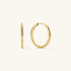 A modern take on tubes. These bold hoops are lightweight enough to wear effortlessly, featuring a clicker closure for maximum comfort and security. Tube Hoop Earrings, Dream Board, Accessories Jewelry Earrings, Gold Hoops, Clothing Styles, Gold Hoop Earrings, Pure Silver, Gold Vermeil, Bracelets For Men