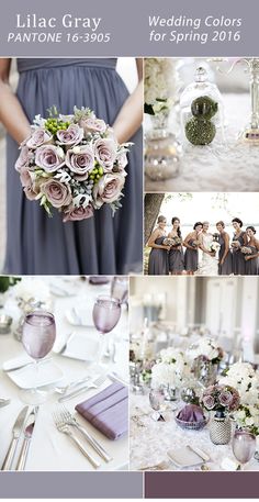 a collage of photos with flowers, wine glasses and napkins on it's table