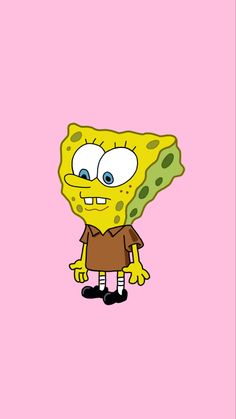 the simpsons character is standing in front of a pink background with green spots on it