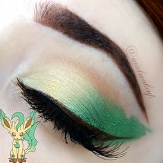 Leafeon Makeup, Leafeon Costume, Makeup Anime, Prom Makeup Looks, Eevee Evolutions, Crazy Eyes, Sfx Makeup