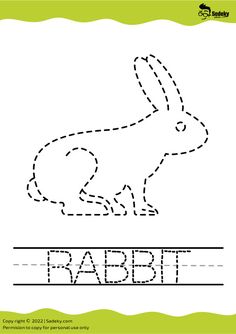 the letter rabbit worksheet for children to learn how to write and draw it