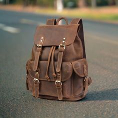 Christmas Day Special offer Flat 70% Off With Free Shipping  ✍✍Free Personalization  Free Gift Wrapping Free Shipping 🎉🎉 HURRY UP ORDER NOW AND GET YOUR ORDER BEFORE CHRISTMAS  🔰 FEATURES: ◾ Unisex Backpack ◾ Made in Full-grain Leather, Excellent Quality ◾ Brown Vintage Color ◾ Padded pocket for laptop in the main compartment ◾ Antique Brass Hardware ◾ YKK Zippers ◾ 2 Pen Holder Slot ◾ Phone Holder and card Holder Slot ◾ Interior Zipper Pocket  ◾ Cotton Lining 🔦Material: Cowhide Genuine Leat Rectangular Large Capacity Backpack Gift, Brown Satchel Backpack For Gift, Casual Rectangular Backpack As Gift, Brown Backpack For Gift, Back To School Satchel Backpack As Gift, Back-to-school Satchel Backpack As Gift, Large Capacity Backpack Gift, Vintage Backpack Bag As Gift, Casual Backpack For Back To School Gift