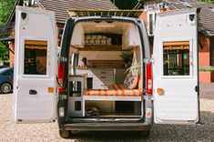 the back end of a van with its doors open