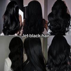 Jet Hair, Long Shiny Hair, Dyed Hair Inspiration, Black Hair Color, Pretty Hair Color, Hair Colours