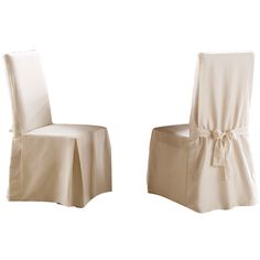 The Straight Skirt with Ties cover is a one-piece furniture cover with patented seat elastic, four sets of ties, and inner pleats to minimize tucking. It features one set of ties on each corner to ensure a secure and attractive fit. SureFit Natural Duck (Canvas) Dining Chair Slipcover 19-in W x 18-in H x 42-in D Cotton in Brown | SF15395 Long Dining Room, Dining Room Chair Slipcovers, Dining Chair Slipcover, Loveseat Slipcovers, Chair Slipcover, Dining Chair Covers, Dining Room Chair, Black Chair, Dining Chair Slipcovers