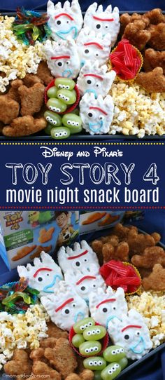 toy story 4 movie night snack board for kids