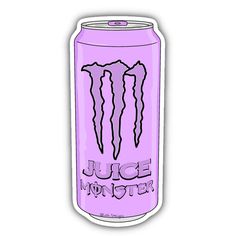 a purple monster energy drink with the words juice monster on it