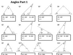 the worksheet for angles part 1