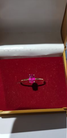 14k solid yellow gold 6x4 mm natural ruby precious gemstone ring. 1. The weight of the natural ruby precious gemstone used in the ring =0.56 cts. 2. The weight of the 14k solid yellow gold used in the ring=0.840 gms. The ruby is the birthstone for the people born in the month of July. This is absolutely gorgeous ring. I am pretty confident that my work will be appreciated. Thanks. Oval Ruby Ring In 14k Gold As Gift, Dainty Oval Red Ruby Ring, Oval Ruby Birthstone Ring With Prong Setting, Fine Jewelry Oval Solitaire Ruby Ring, Oval Ruby Ring In 14k Gold, Oval Ruby Solitaire Ring, Oval Ruby Ring Fine Jewelry, Oval Ruby Birthstone Ring In Yellow Gold, Oval Ruby Birthstone Ring Fine Jewelry