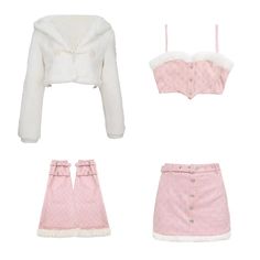 Japanese Pink Kawaii 4 Pieces Set Women Belt Patchwork Elegant Sweet Skirt Suit Female Korean Fashion Party Casual Y2k Set voguable Japanese Pink, Pink Kawaii, Bow Shorts, Women Belt, Shein Outfits, Womens Tops Summer, New Pant, Sleeves (women), T Shirt And Shorts