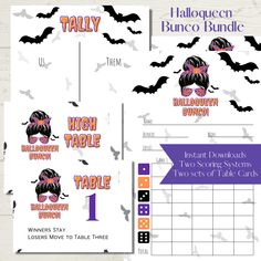 halloween themed printables for the table