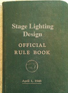 the official role book for stage lighting design is on display at the national museum in washington, d c