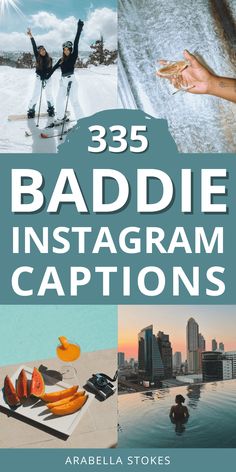 the cover of 535 baddie instagram captions by arablla stokes