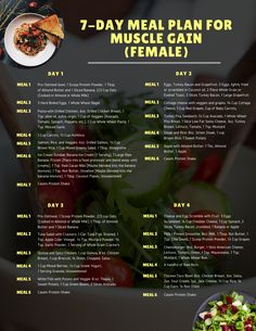 the 7 day meal plan for muscle gain female