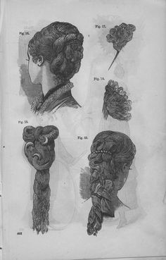 Women in the 1880's really loved doing their hair. They would often add hair pieces to make the style look bigger. 1880s Hair, 1880s Fashion, Steampunk Cosplay, 영감을 주는 캐릭터