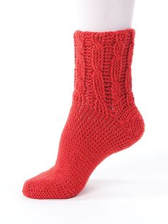 Cable Crochet Socks Crocheting Socks, Crochet Sock Patterns, Deborah Norville, Crochet Sock, Serenity Garden, Crochet Socks Pattern, Bed Socks, Work Socks, Crochet Socks