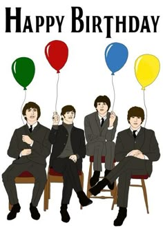 Beatles Happy Birthday, Fun Birthday Wishes, Happy Birthday Beatles, Beatles Birthday, Happy Birthday Man, Birthday Greetings Funny, Birthday Greetings Friend, Happy Birthday Art