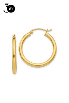 14k yellow gold polished tube hoop earrings. Measure approximately 1"L x 1/8"W and have wire and clutch closure. Tube Hoop Earrings, Ring Spacer, School Jewelry, Mixed Metal Jewelry, Moissanite Necklace, Yellow Gemstones, Popular Jewelry, Gold Polish, Diamond Bracelets