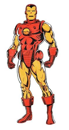 an iron man standing with his hands on his hips