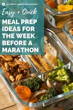 meal prep tips for the week before a marathon