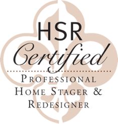 the hsr certified professional home stager and redist logo is shown in black