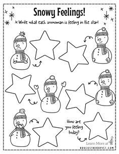 Click the link for instant access to 40 free worksheets all about emotions, gratitude, kindness, family, coping skills, and so much more! These worksheets can be used throughout the holidays and winter!  All are created and tested by a Licensed Counselor! Winter Worksheets, Counseling Worksheets, Counseling Kids, Elementary School Counseling, Abc 123